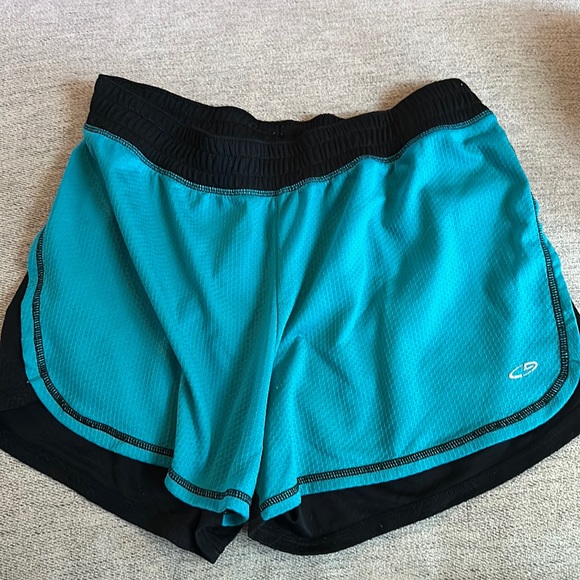Champion Pants - Champion teal and black athletic shorts - great condition!